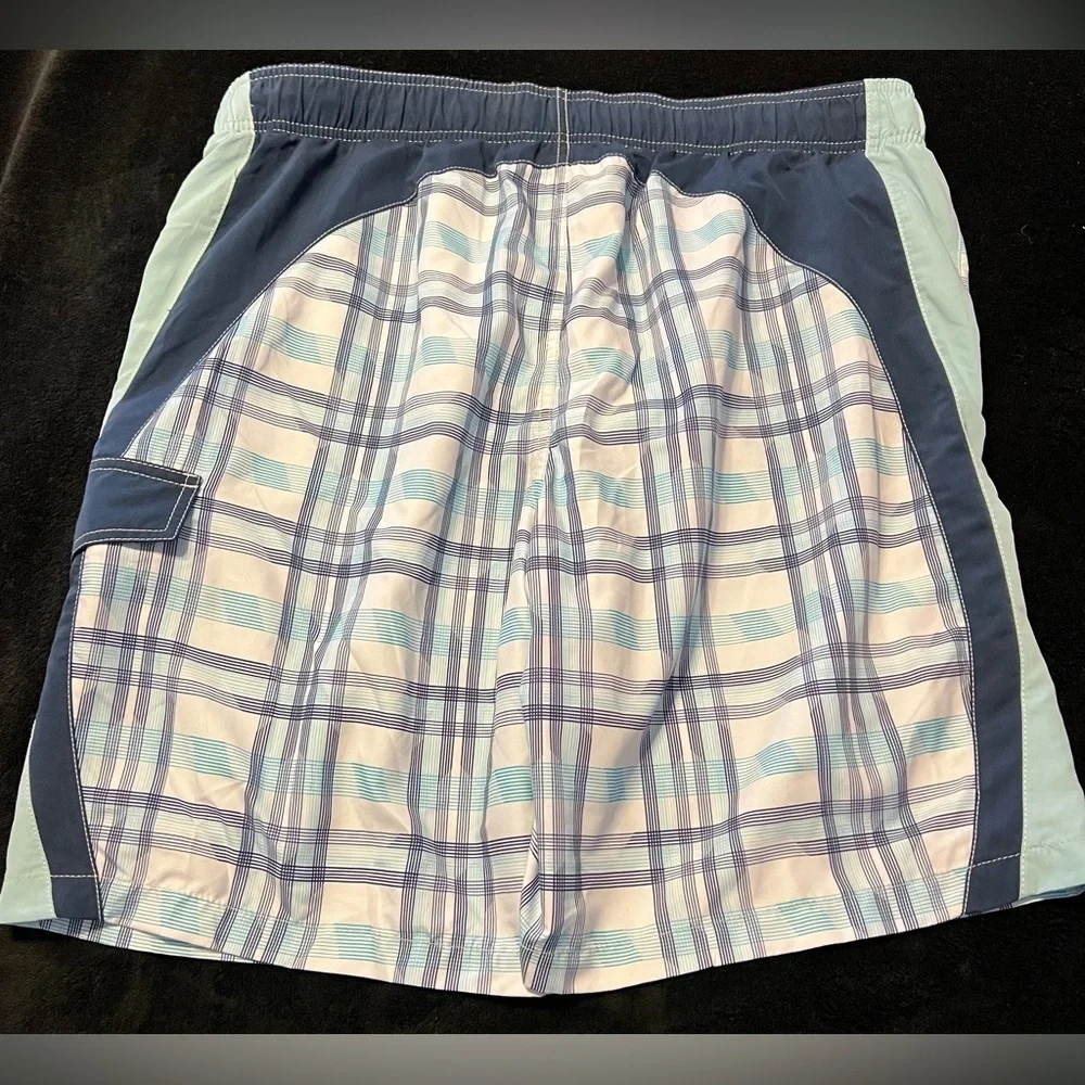 EUC Sonoma Plaid Swim Shorts with Pocket Men’s Large & drawstring waist